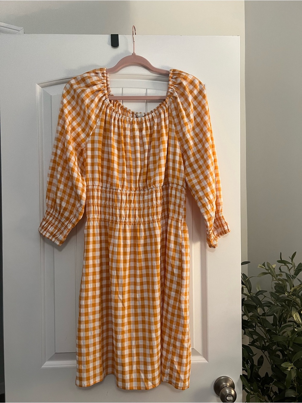 Cato established 1946 Midi Dress 
Orange/white Size L